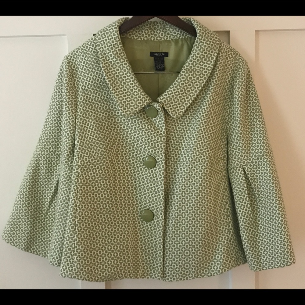Bob Mackie Studio vintage green blazer/pea coat